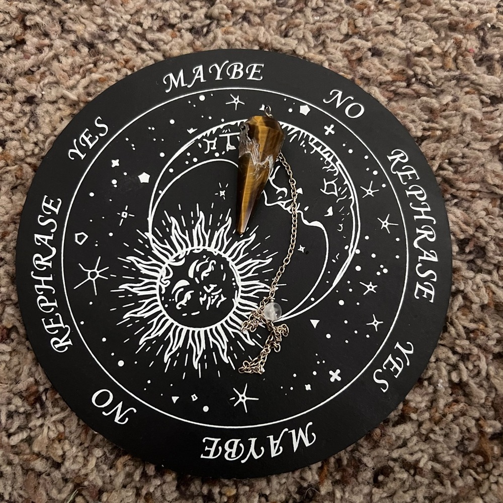 Mystical Black and Gold Pendulum